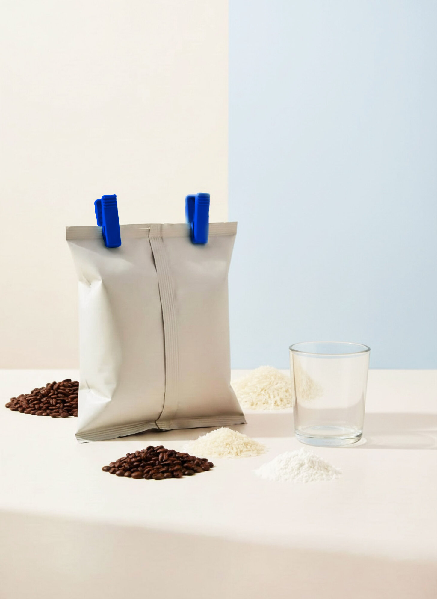 Зажимы-прищепки кухонные (набор 10 шт) синий