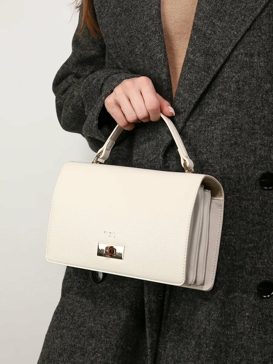 Сумка кросс-боди DAVID JONES, слоновая кость — фото 1