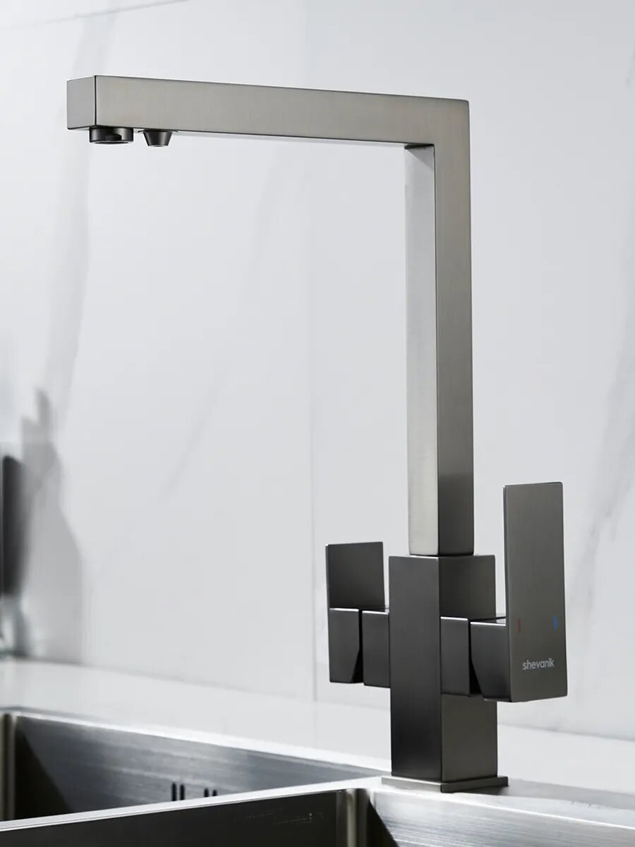 Высокий смеситель для кухни с фильтром для воды Shevanik S148T