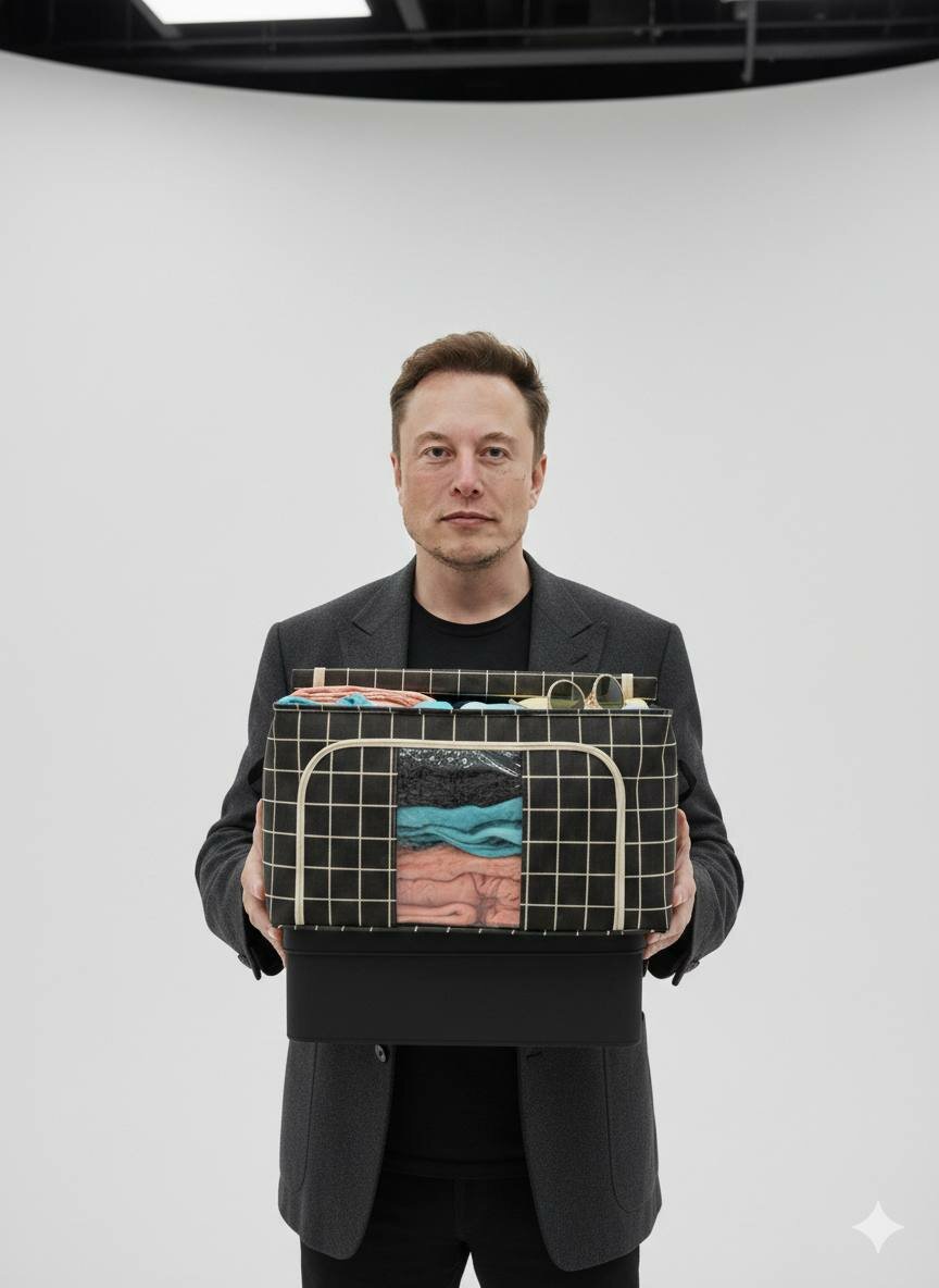 Тканевый органайзер для хранения одежды Практичный и вместительный короб-органайзер