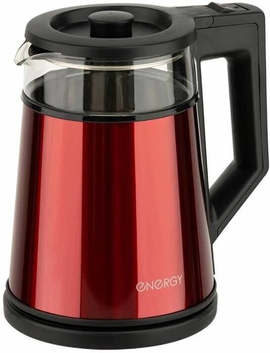 Чайник электрический E-200 (1,2л. стекло/пластик)