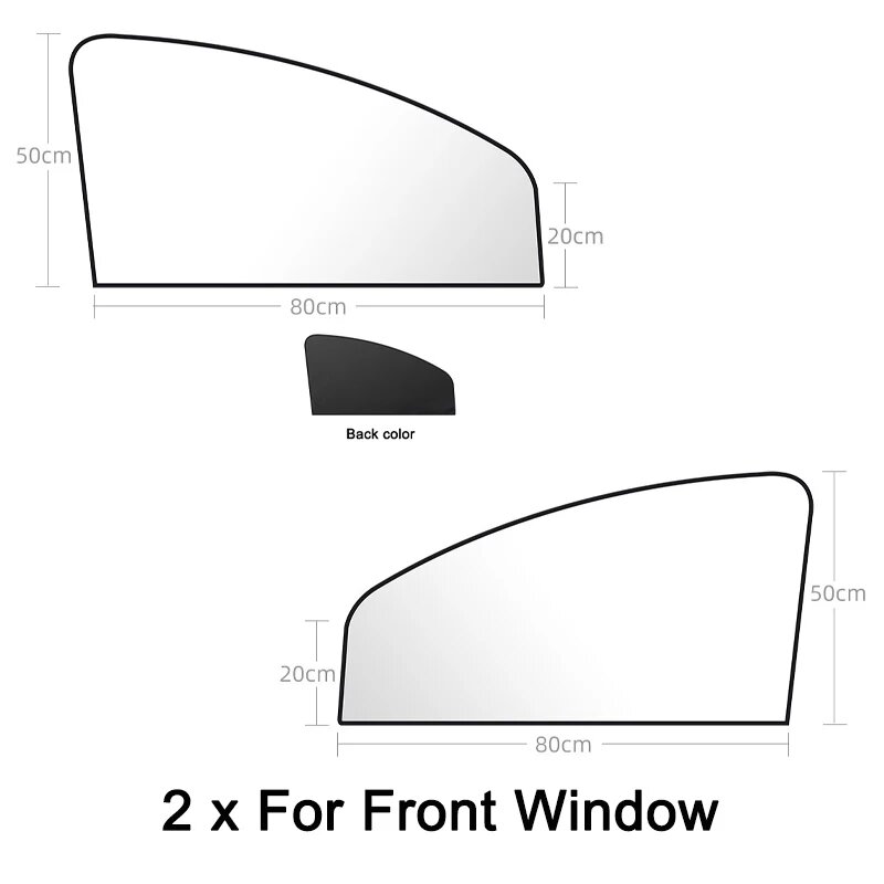 Солнцезащитная шторка на окно авто, 2 шт, Front row 1 pair