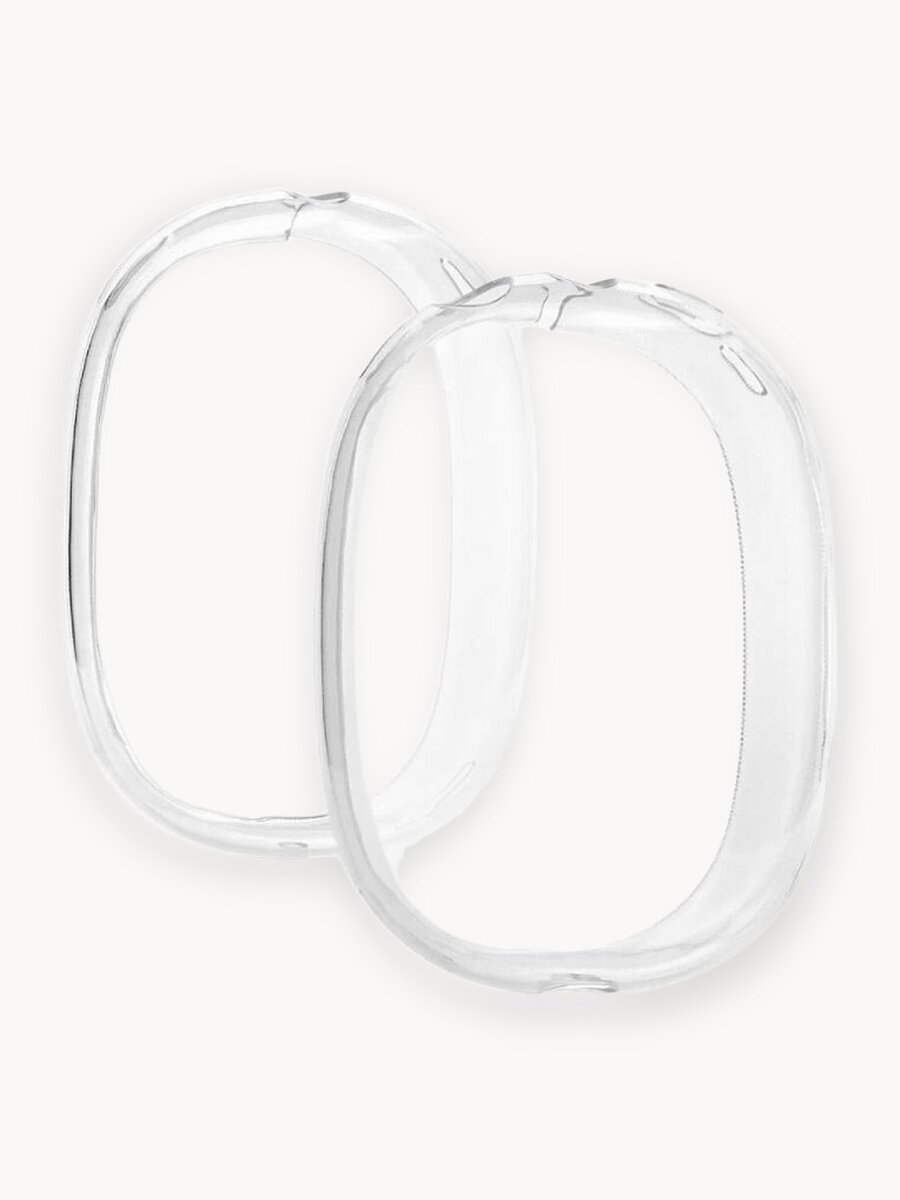 Чехлы накладки для AirPods Max силиконовые, прозрачные, ударопрочные, 2 шт.