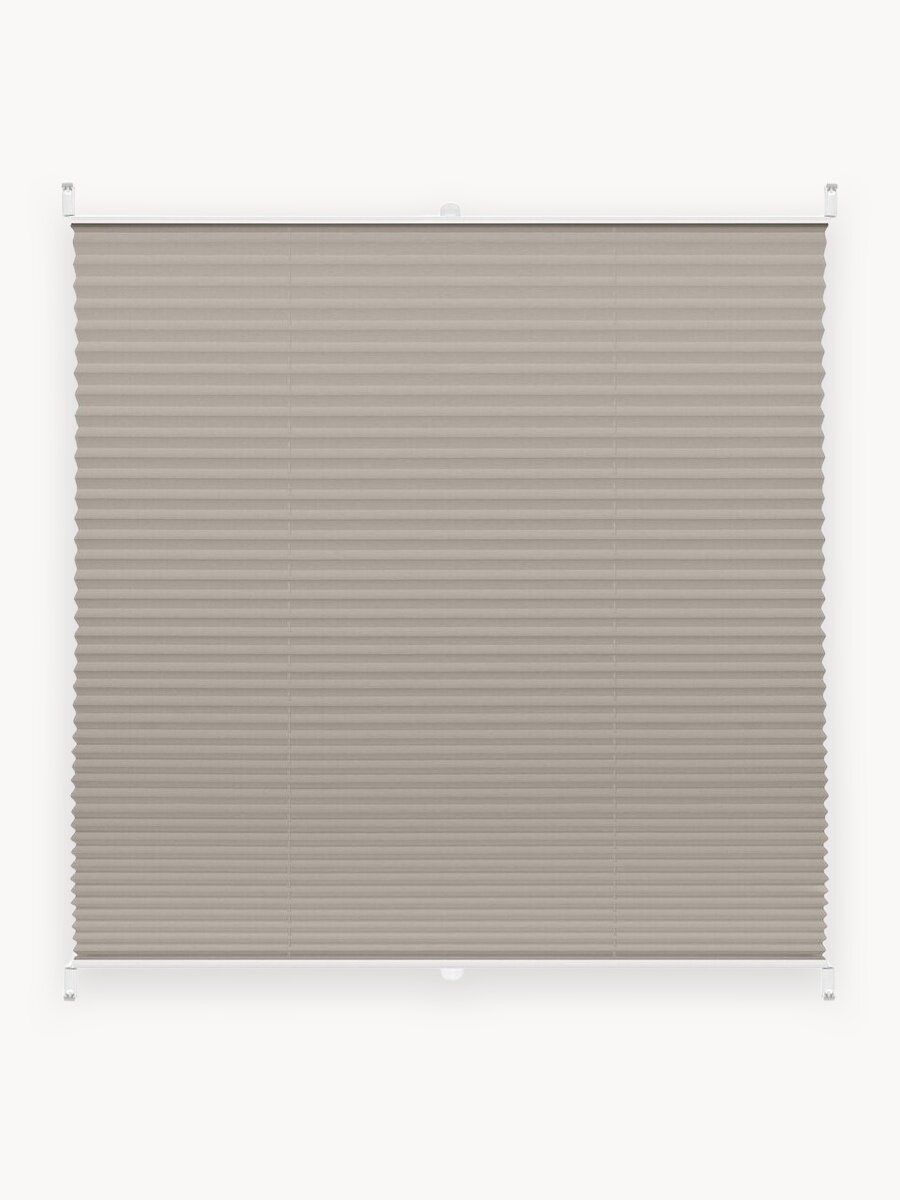 Жалюзи плиссе на окна и дверь горизонтальные, штора плиссе Decofest Плайн, цвет серый, ширина 50 см, высота 160 см