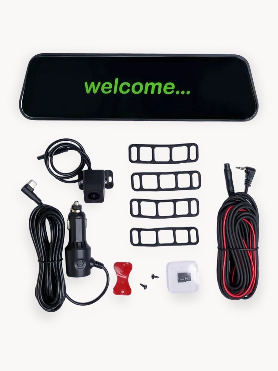 Видеорегистратор зеркало MONTALBOT, сенсорный экран, WiFi, камера заднего вида