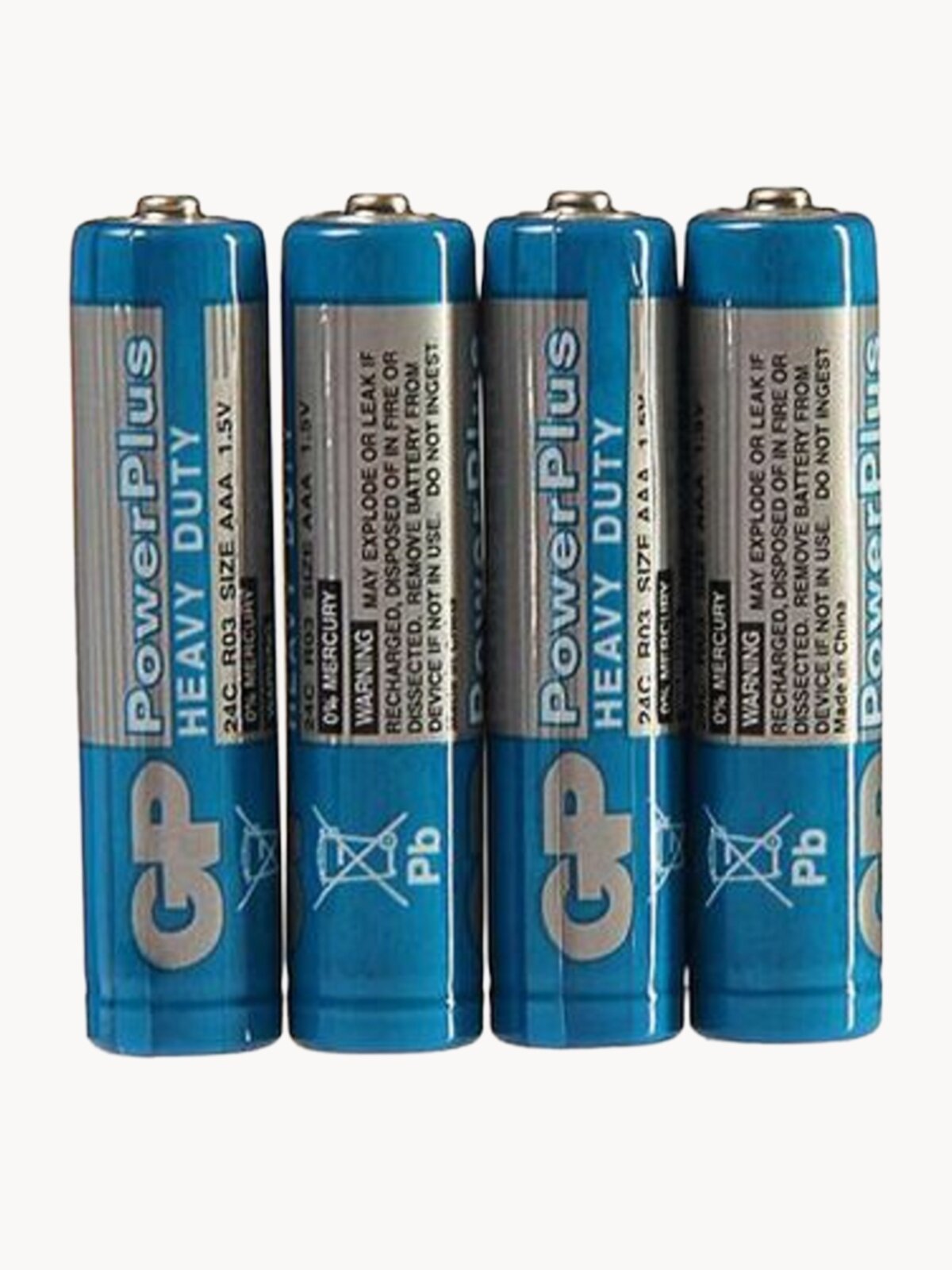 Батарейки GP "PowerPlus", AAA, 1.5V, 4шт, в блистере, для устройств, солевые