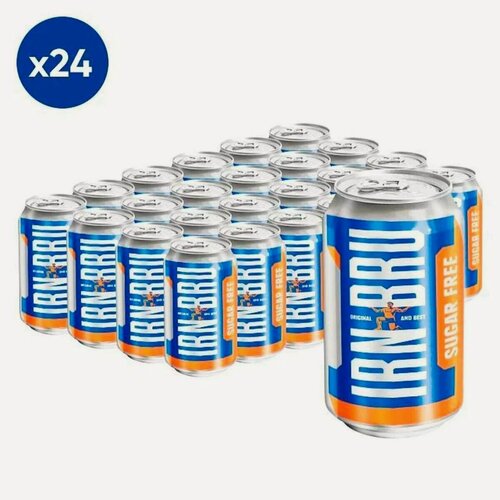 Изображение товара Газированный напиток IRN-BRU без сахара 0.33л. х 24 шт. (Великобритания)