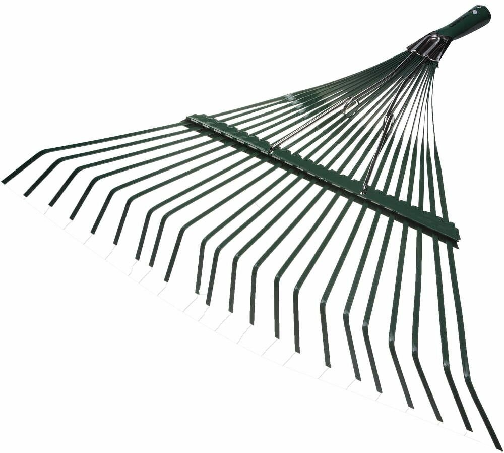 Усиленные веерные грабли GRINDA GR-45X 22 зуба сталь 450х30х500 мм без черенка 421871