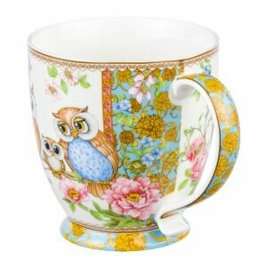 Кружка Elan Gallery Совушки 500 мл на ножке фарфор