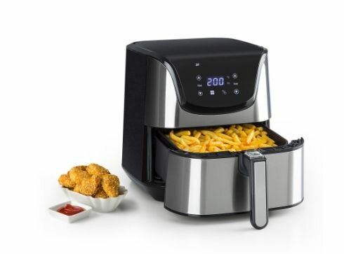 Аэрогриль Klarstein AeroVital DeLuxe 5,4 л 1700 Вт, черный/серебристый