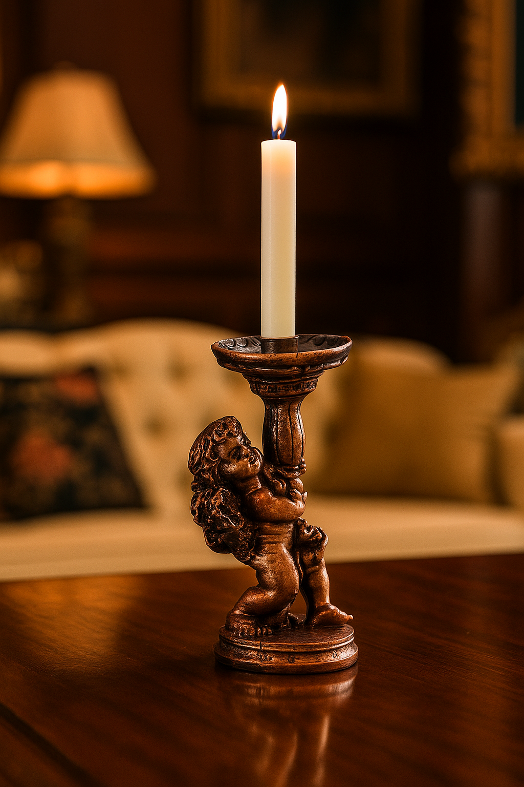 Подсвечник на 1 свечу TAKE IT EASY "Ангелок" размер 12.5×6 см, полистоун