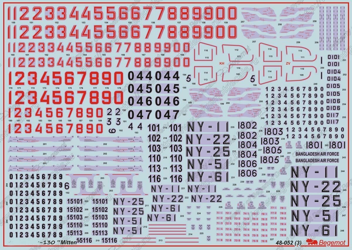 48-052 Деколь (Декаль) для сборной модели "Яковлев Як-130" 1/48 (BEGEMOT) — фото 1