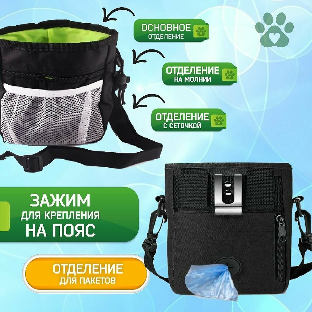 Сумка для лакомств, для прогулок с собакой, Big Jungle, для дрессировки собак, сумка на пояс