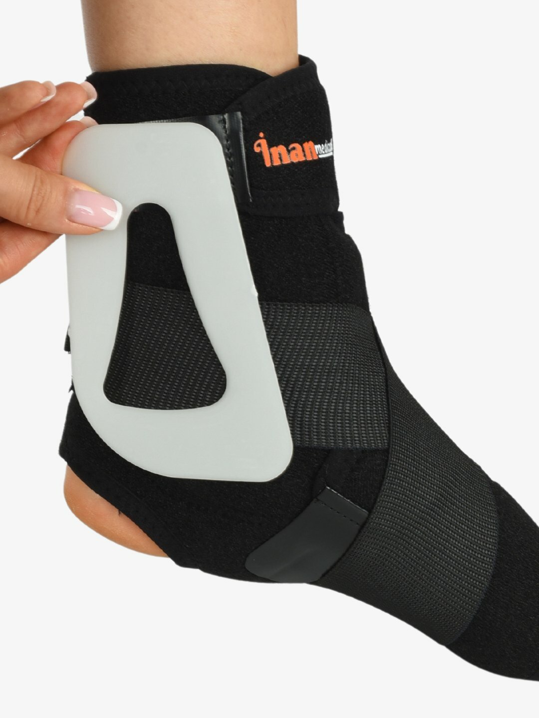 Бандаж голеностопный Inan Korse Ligament, унисекс, жесткий/сильный, черный, A-1003 One Size