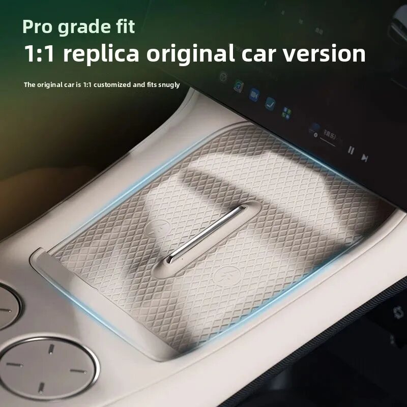 Изображение Для Xiaomi YU7 YU 7 2025 2026, автомобильный силиконовый коврик для беспроводной зарядки, центральная консоль, противоскользящий защитный коврик, аксессуары для интерьера Синий