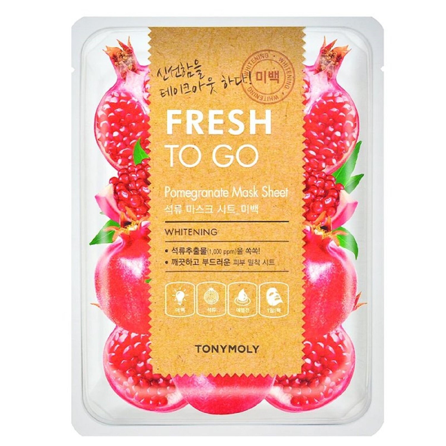 Маска TONY MOLY "Fresh To Go", для лица, с экстрактом граната