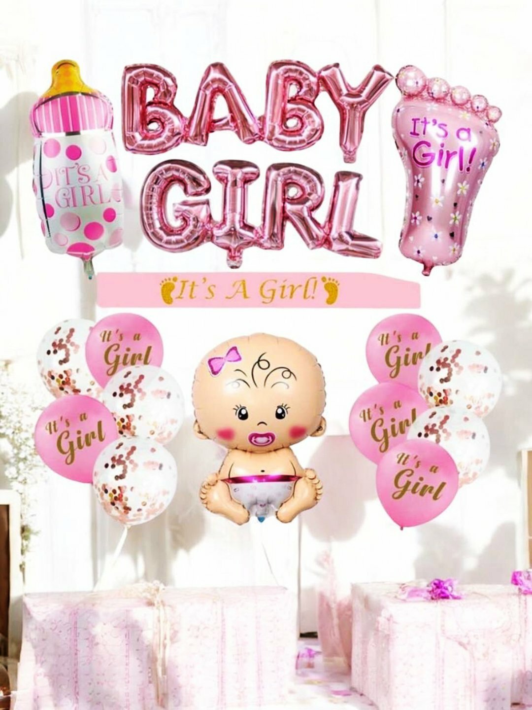 С Днем Рождения, Воздушный шар из фольги BABY BOY и BABY GIRL