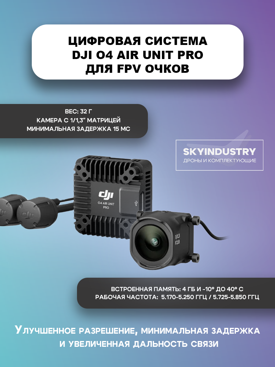 Цифровая система DJI O4 Air Unit Pro для FPV очков, 4K, 120 к/с