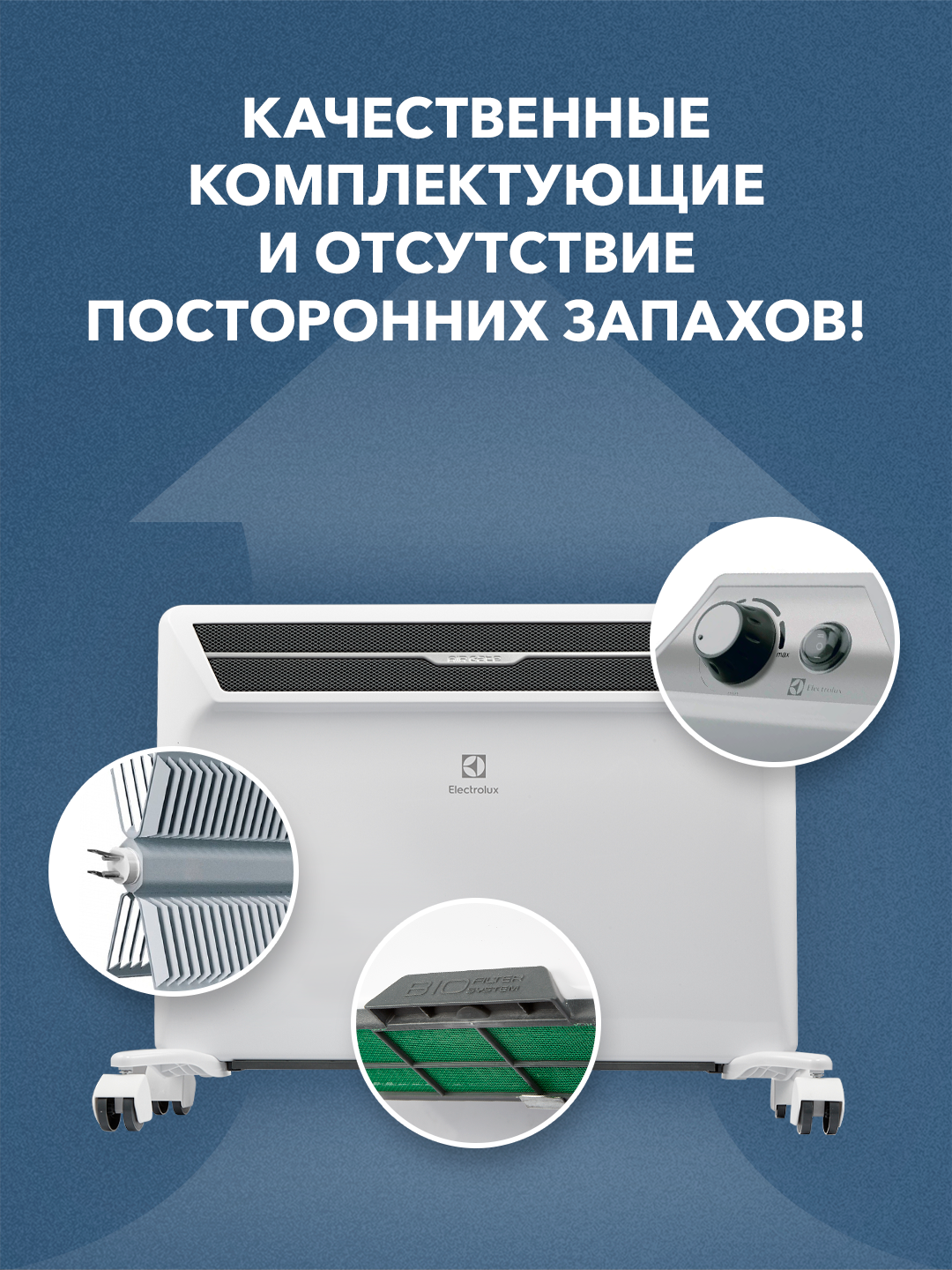 Конвектор электрический Electrolux ECH/AG2-1500 MF, 1500 Вт, белый — фото 1