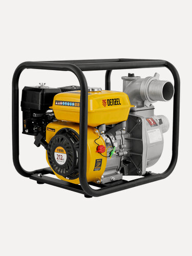 Изображение товара Мотопомпа бензиновая для чистой воды Denzel PX-807 л. с, 3", 1000 л/мин, глуб 8 м, напор 30 м 99202