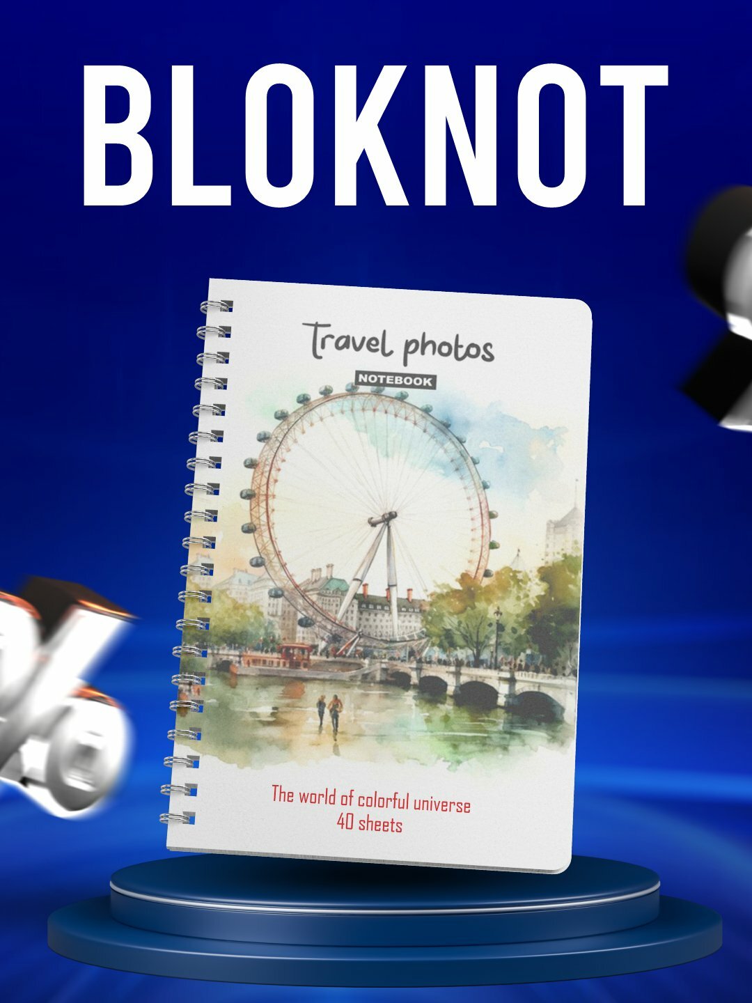 Блокнот Deli ELA560, A5, 60 листов, на пружинке, высокое качество