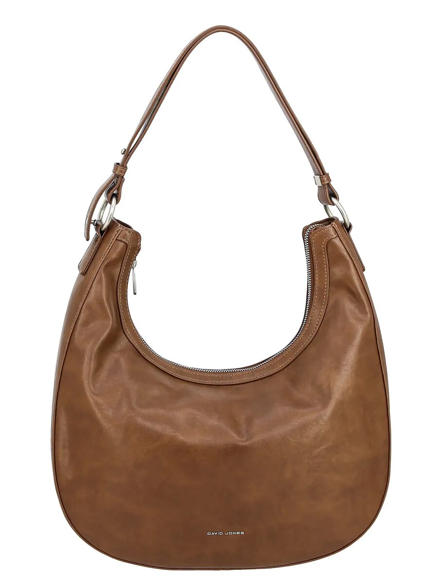 Сумка хобо DAVID JONES, коричневый — фото 1