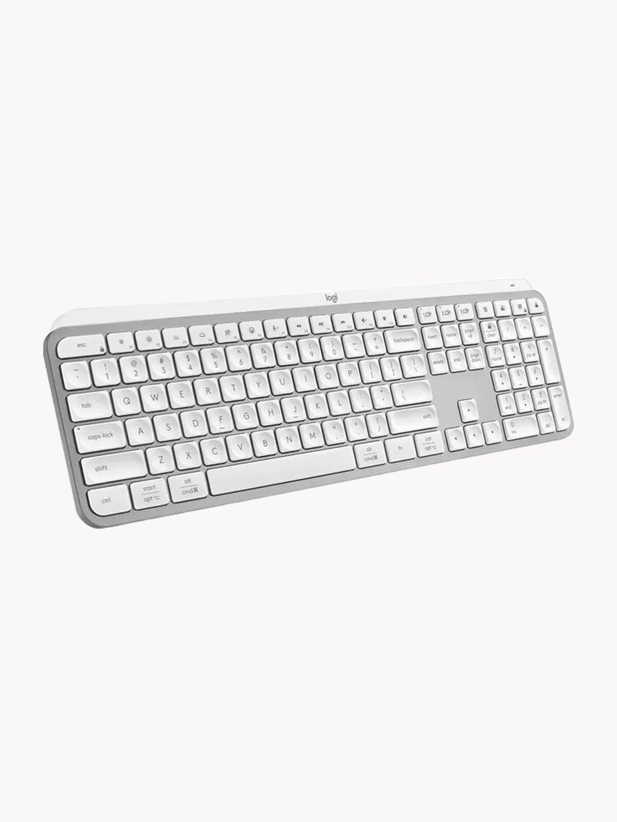 Мембранная Logitech MX Keys S, белый, раскладка английская/русская (ANSI), для ноутбука/для настольного компьютера, беспроводная, Bluetooth