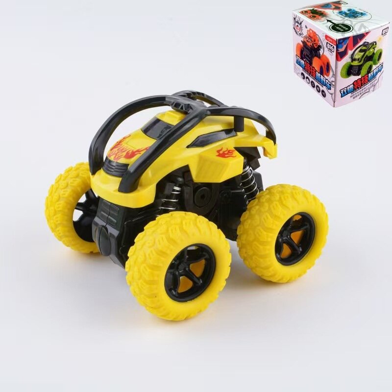 4WD Инерционная Автомобильная Игрушка для Детей, Коробка из Картона, Прочная Желтая Модель (105 characters)