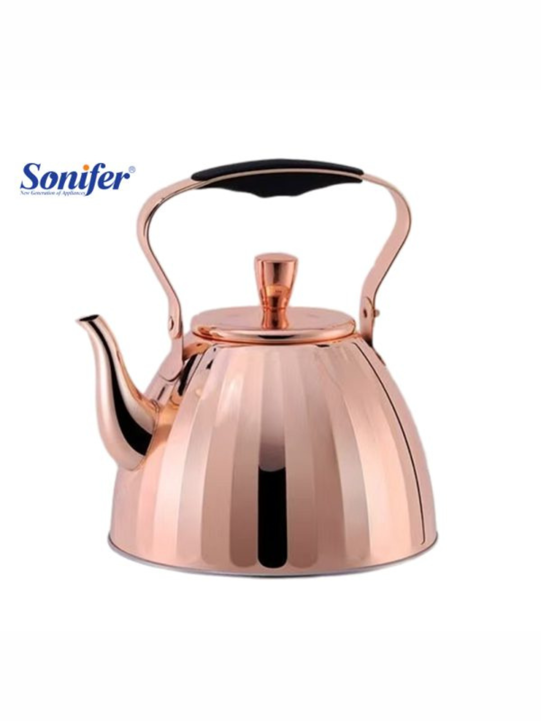 Чайник SONIFER , металлический, SF-2537, со свистком для всех видов плит, 3.0 л