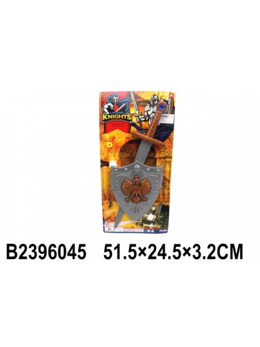 Набор оружия (щит+меч) 666-4 на карт. в кор.2x30шт