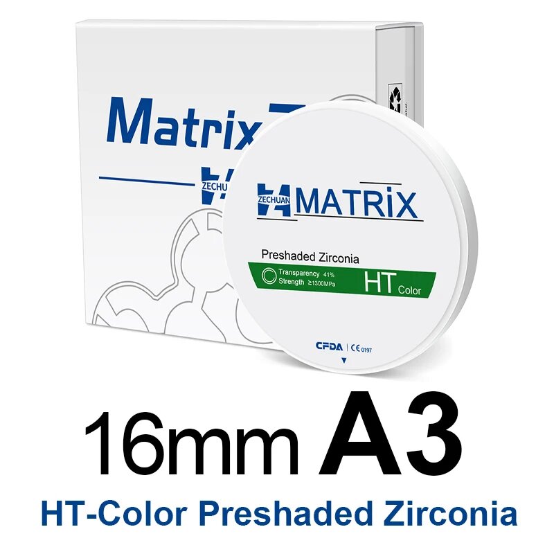 ZECHUAN MATRIX HT Циркониевые блоки для CAD CAM 98X16mm A3