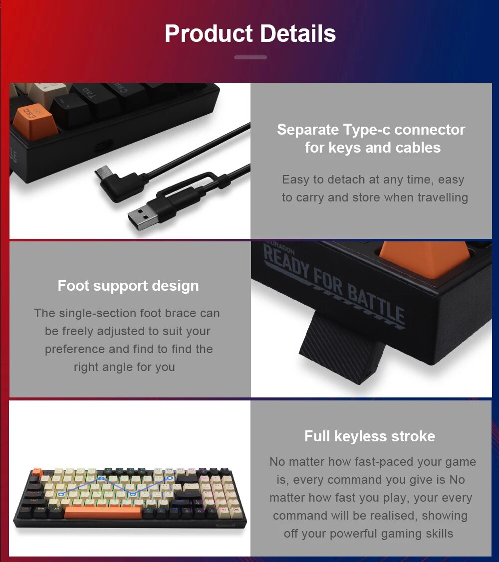 Клавиатура механическая Kitava K636CLO-RGB 94 клавиши, игровая