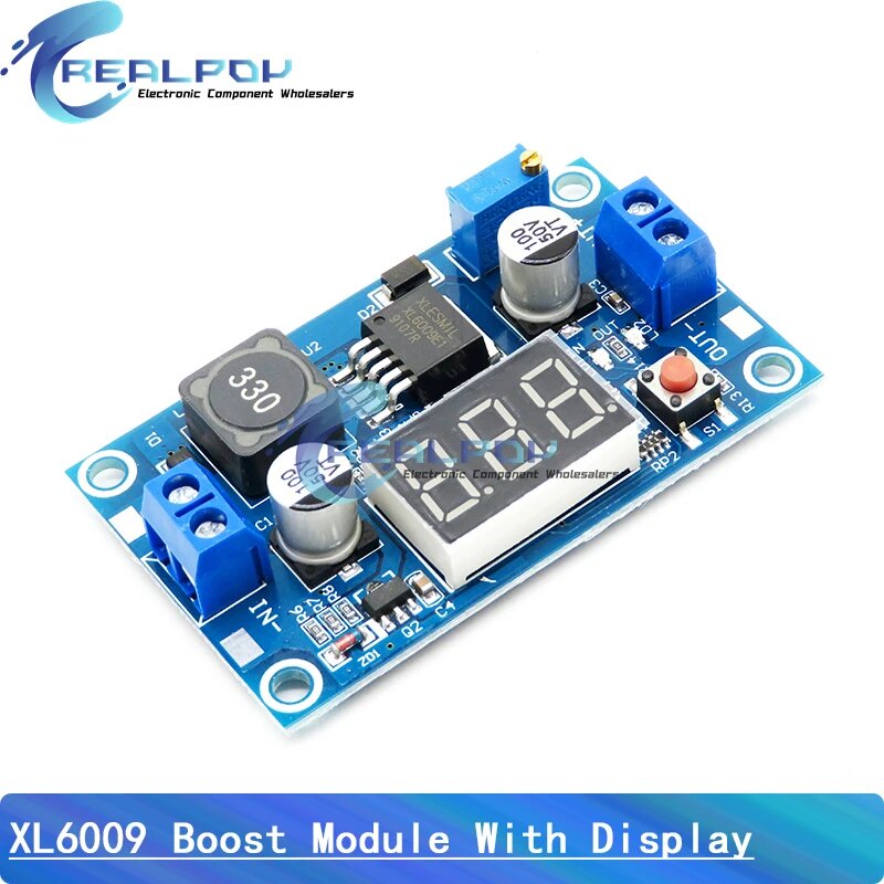 REALPOY XL6009 повышающий модуль питания с дисплеем, Module