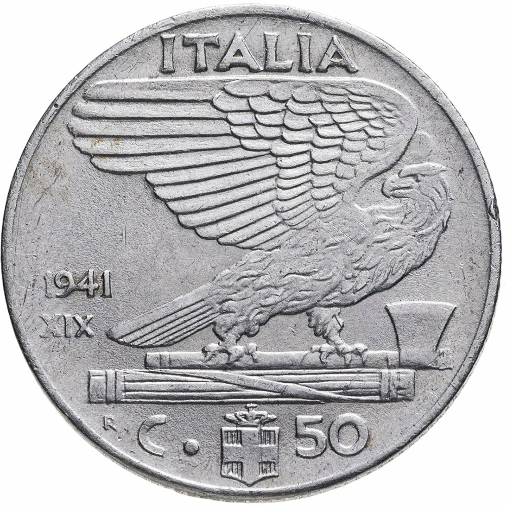 Италия 50 чентезимо (centesimi) 1941 — фото 1