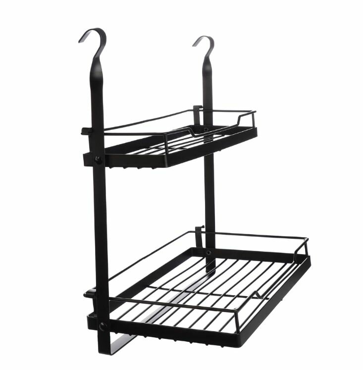 Полка для рейлинга KITRO 2-ярусная черная — фото 1