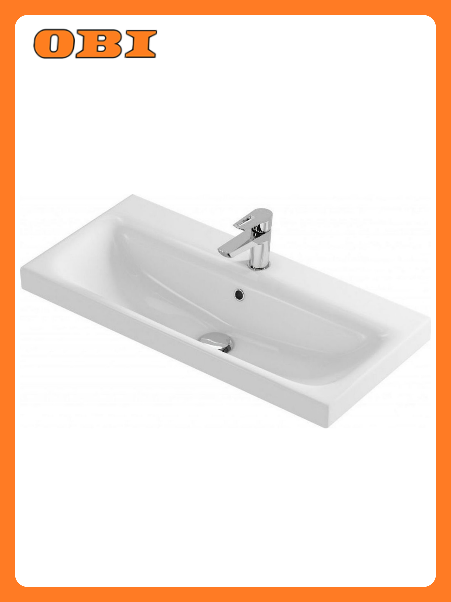 Раковина встраиваемая Cersanit MODUO UM-MOD80SL/1 SLIM 80 см