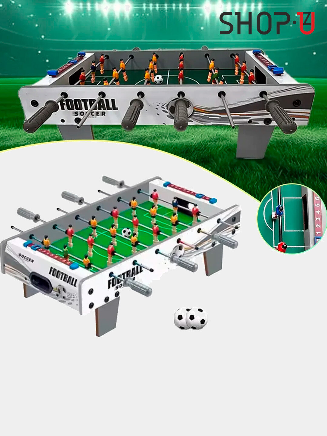 Настольный хоккей / футбол кикер на ножках, 50х29 см / 120x61x80см / 142x76x88см
