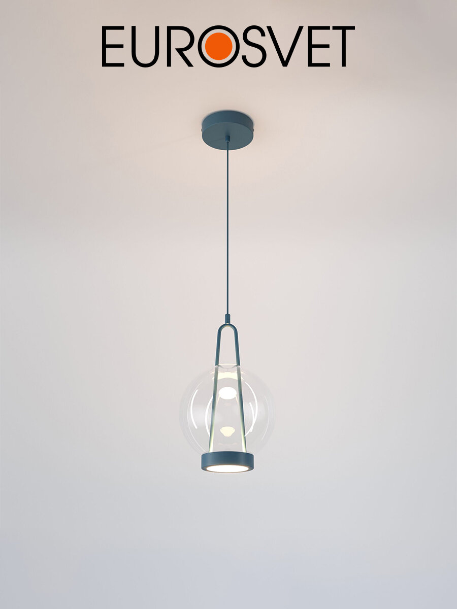 Подвесной светильник Eurosvet Frasco 50267/1 LED, 15 Вт, 3000K, цвет синий