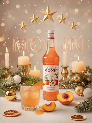 Изображение товара Сироп Monin Персиковый для кофе, коктейлей и фруктовых десертов