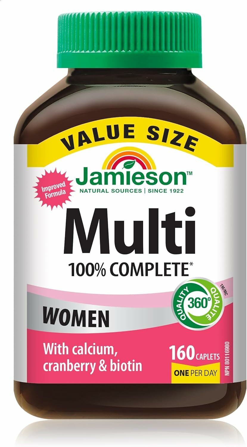 Jamieson Multi 100% Complete Women — ayollar uchun vitaminlar, 160 kapsulalar, Canada