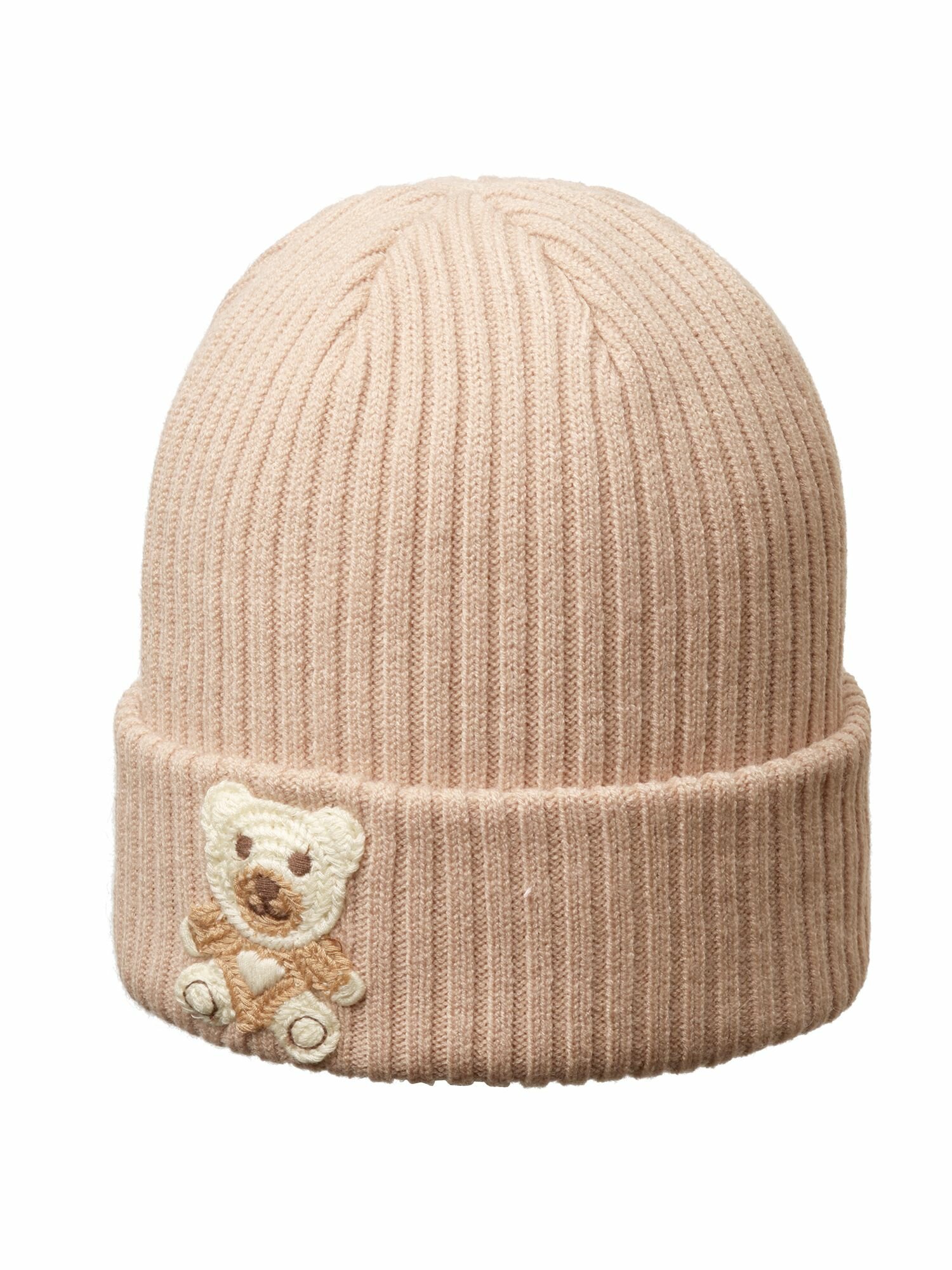 Шапка-бини Андерсен Весна-лето 2024 для девочек, размер 50-52, светло-коричневый — фото 1