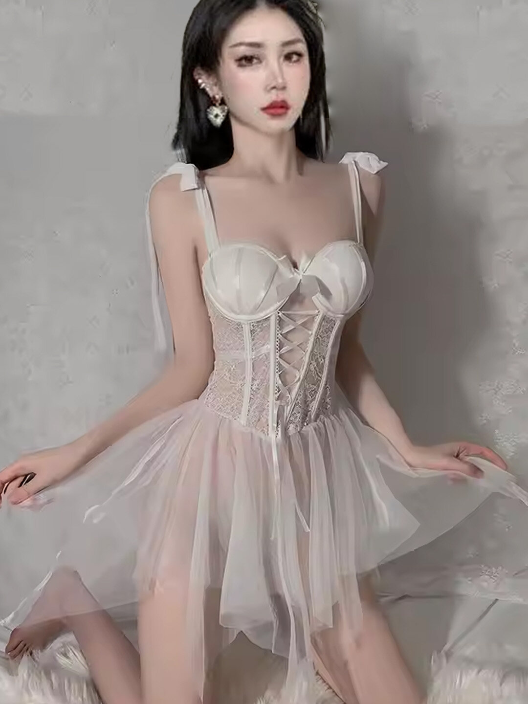 Пеньюар  Новинка, размер стандарт, бeлый — фото 1