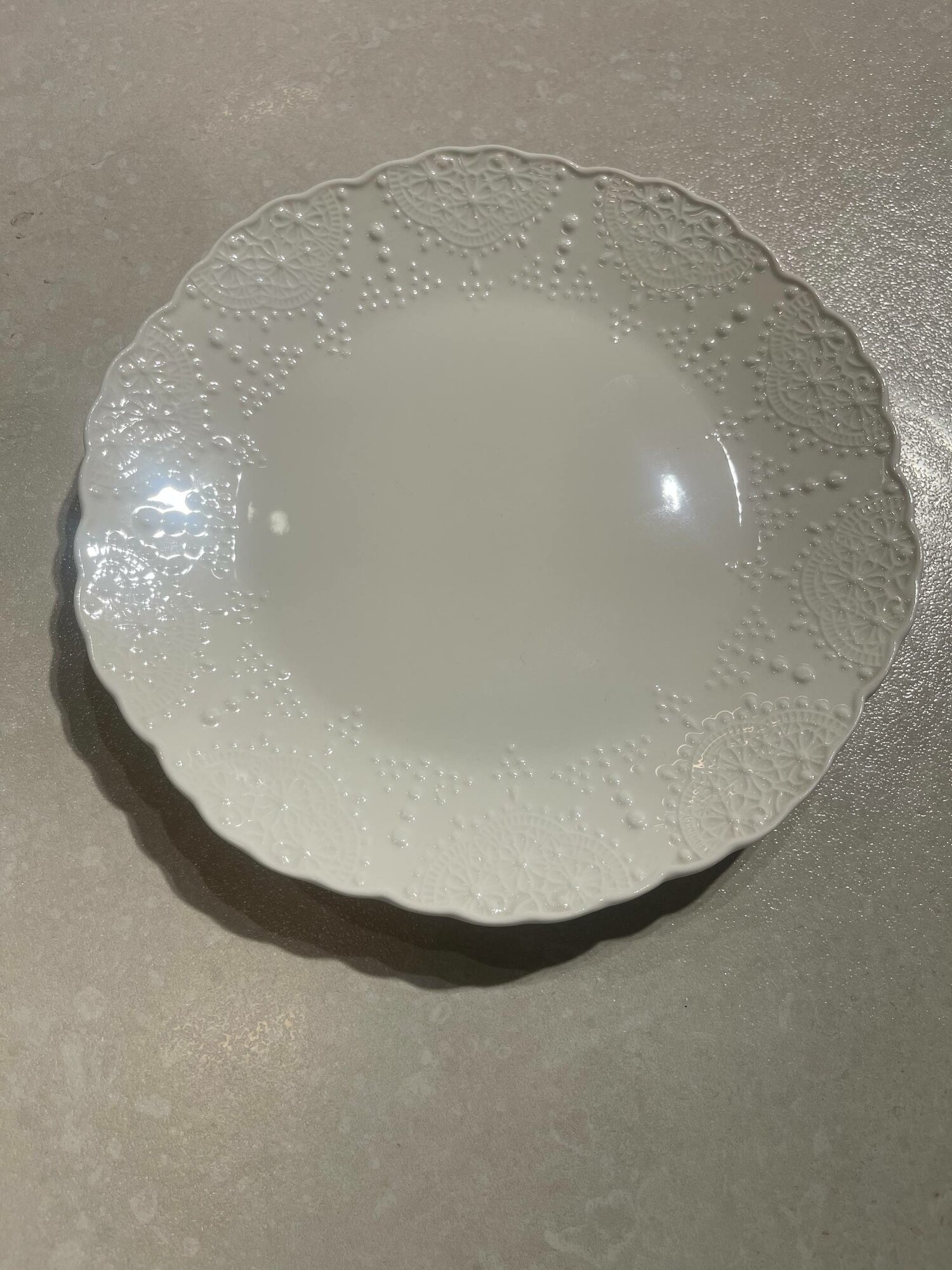 Керамическая тарелка «нежное кружево» в стиле Pinterest 20см