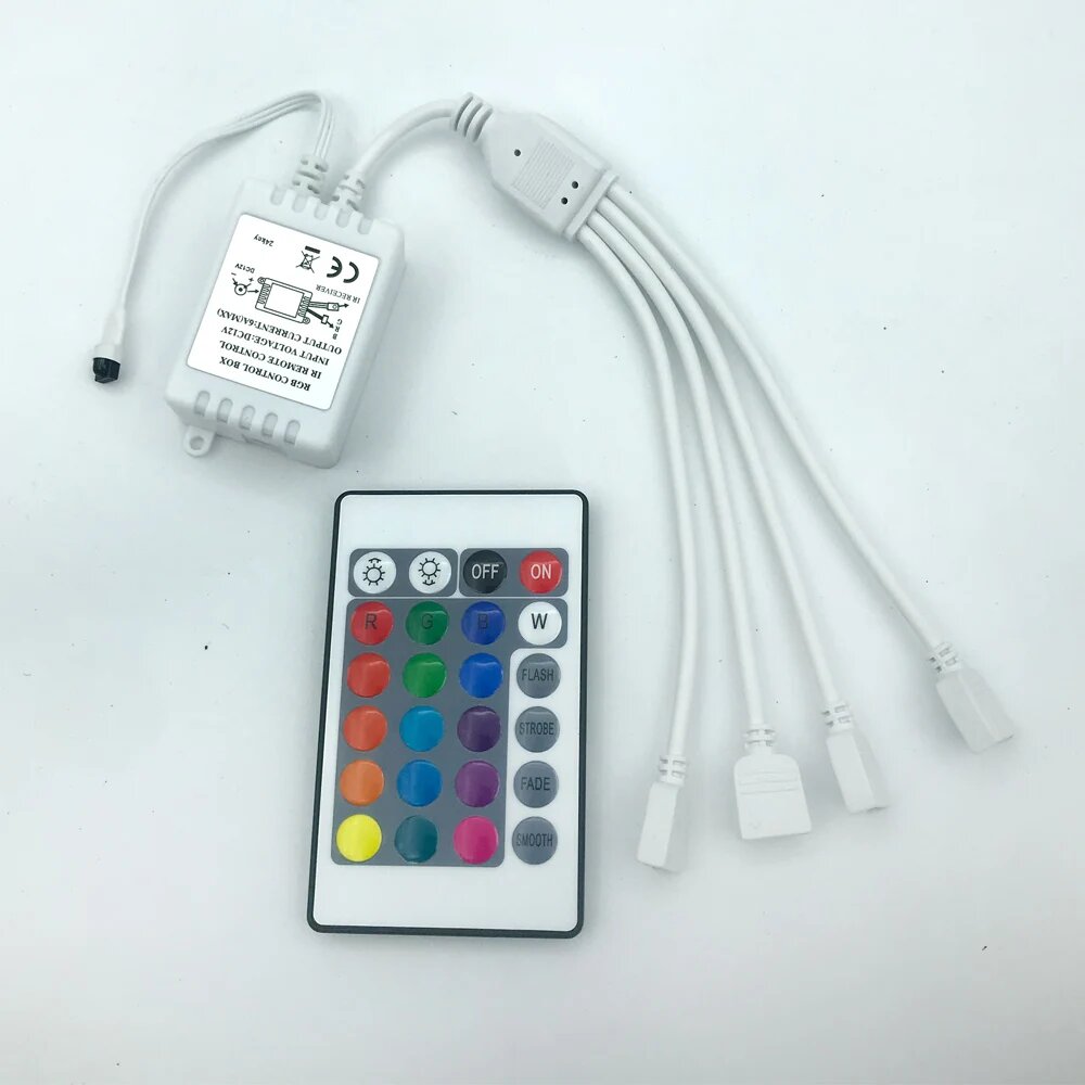 RGB контроллер для светодиодной ленты DXX 24 клавиши, 12В, Color: 1-4Output
