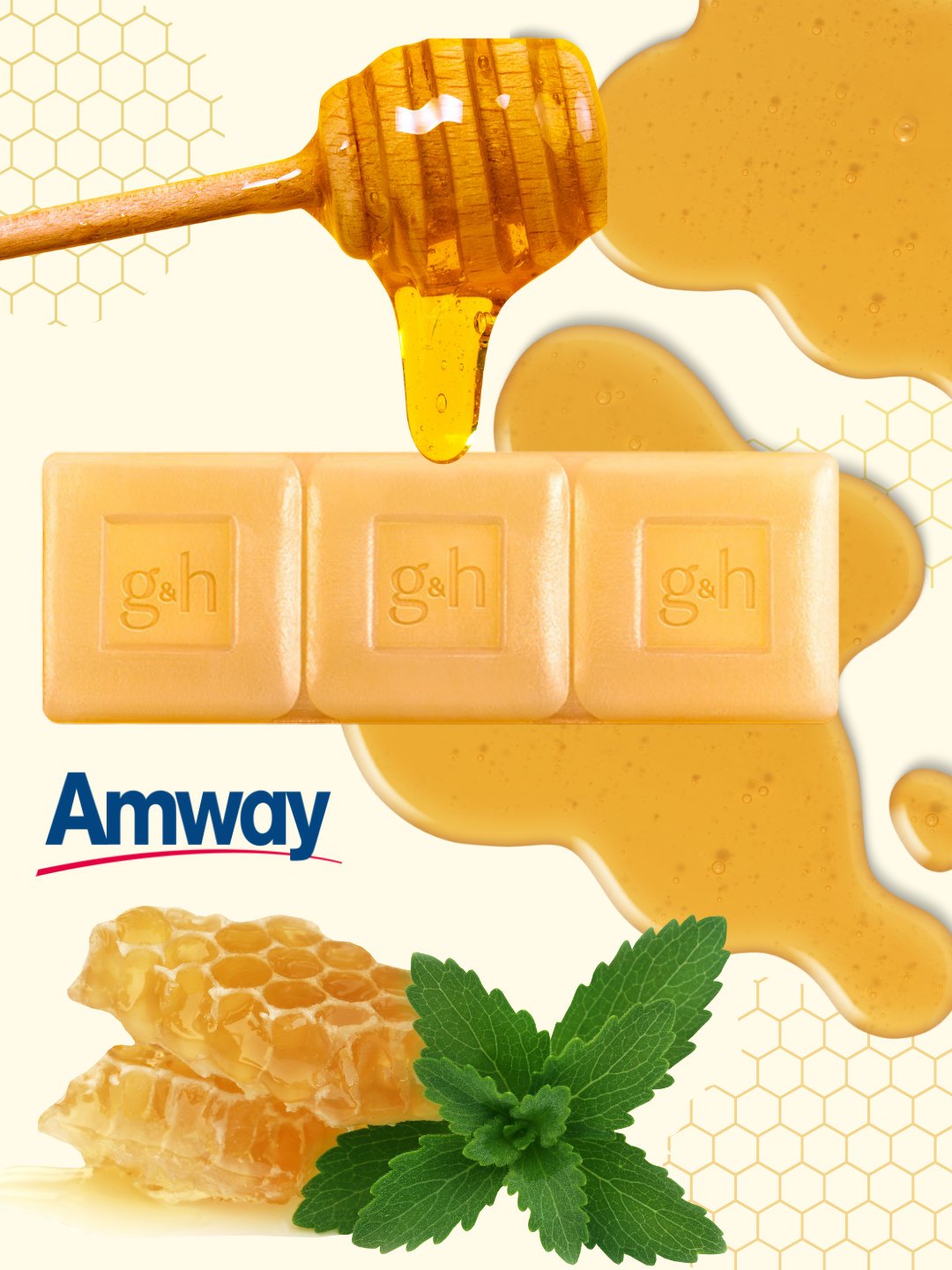 Комплексное мыло G&H 250г, увлажняющее, с чиа, Ceramide, 3-секционный дизайн