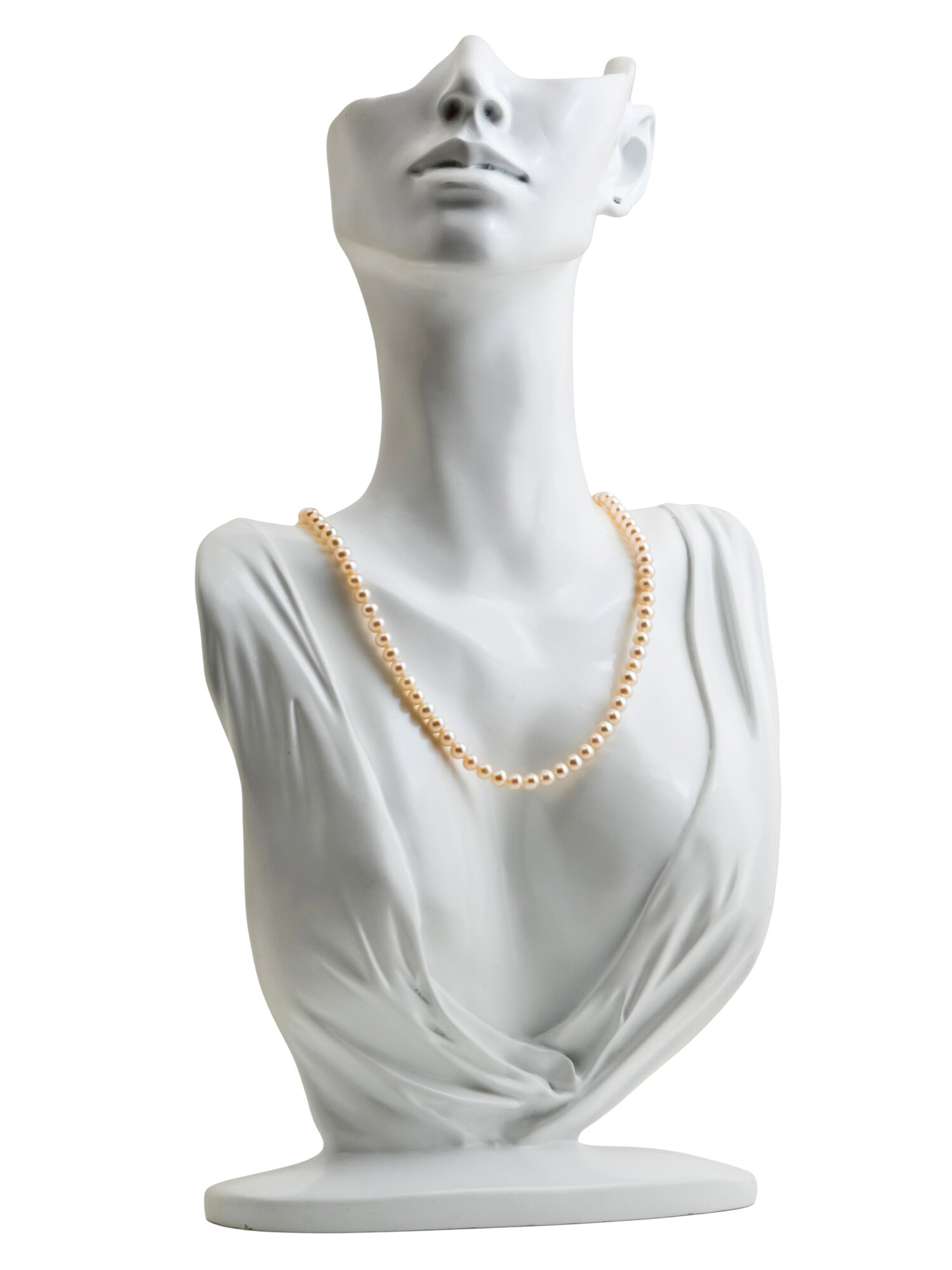 Бусы ЖемАрт, жемчуг пресноводный культивированный, жемчуг культивированный, длина 40 см, белый/серебристый — фото 1