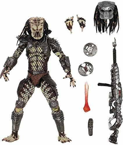 NECA Ultimate Scout Predator 2, 30th Anniversary, 8" (20,3 см), 2 головы, диски, копьё, винтовка, blast