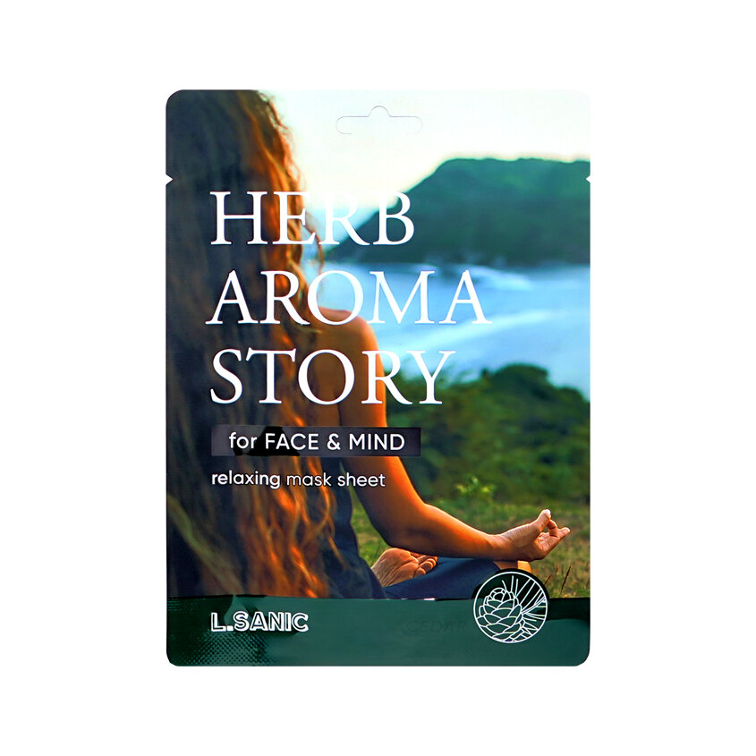 Маска для лица L.SANIC HERB AROMA STORY с экстрактом кедра и эффектом ароматерапии 25 мл
