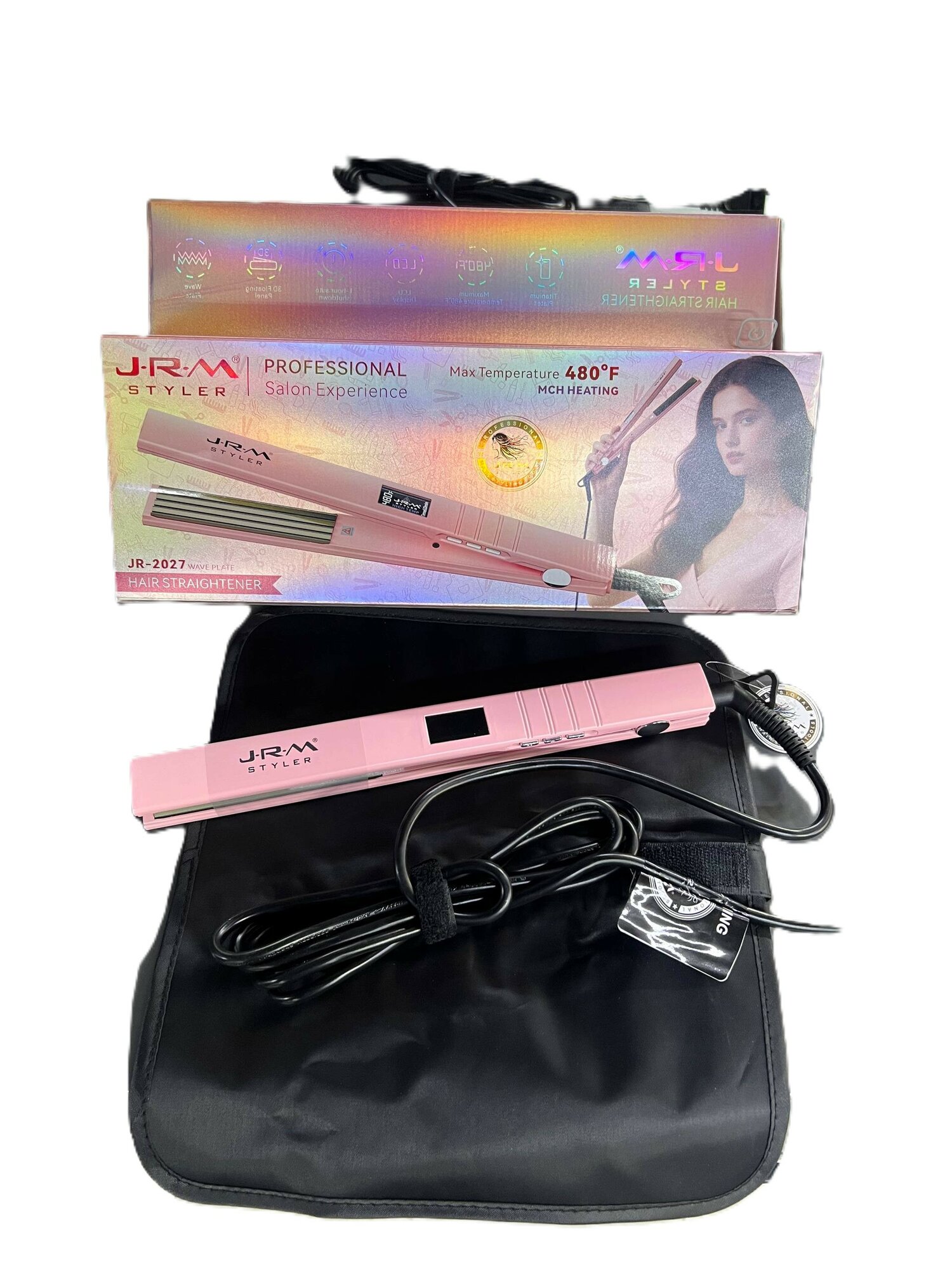 Профессиональный выпрямитель для волос JRM JR-2027 — 480°C, керамические пластины, быстрый нагрев
