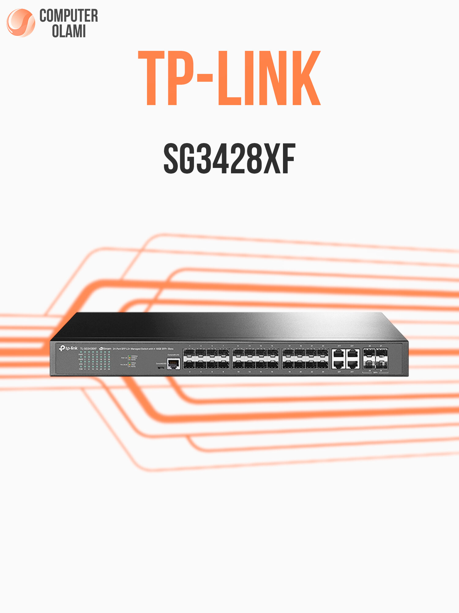 Коммутатор TP-Link SG3428XF, 24 порта SFP, 4 порта SFP+, 10Gb, L2+, для корпоративных сетей